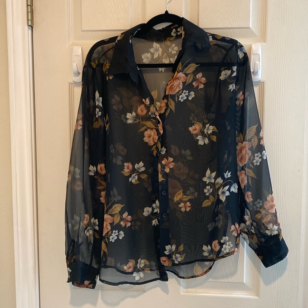Sheer button down